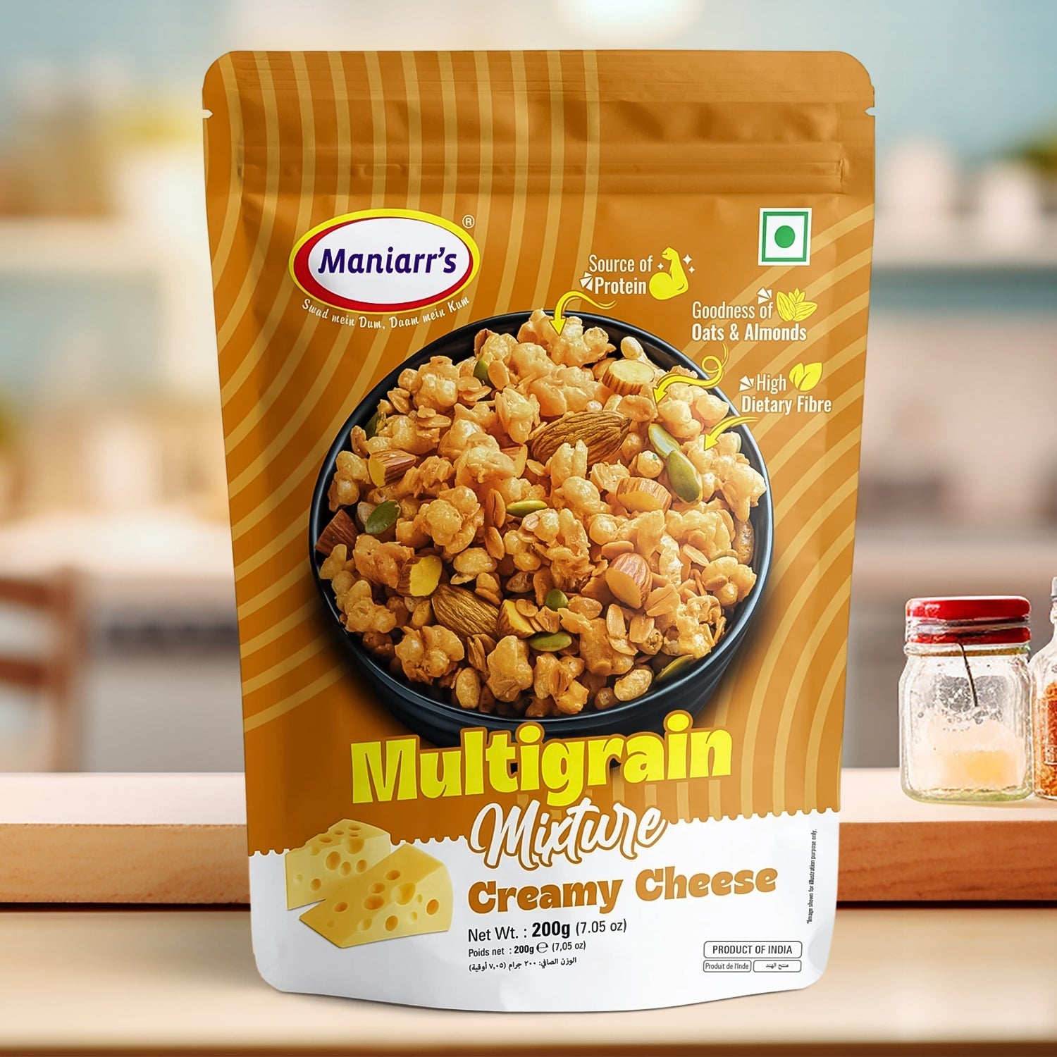 Maniarr's Creamy Cheese ROASTED MULTIGRAIN MIXTURE (200Gm) Maniarr's Creamy Cheese ROASTED MULTIGRAIN MIXTURE (200Gm)